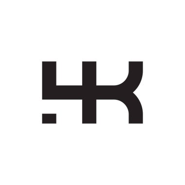 hk ilk harf vektör logosu