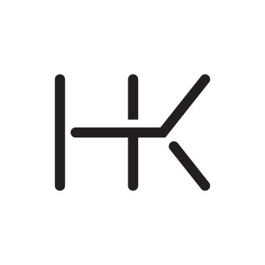 hk ilk harf vektör logosu