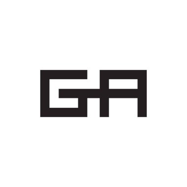 ga ilk harf vektör logosu