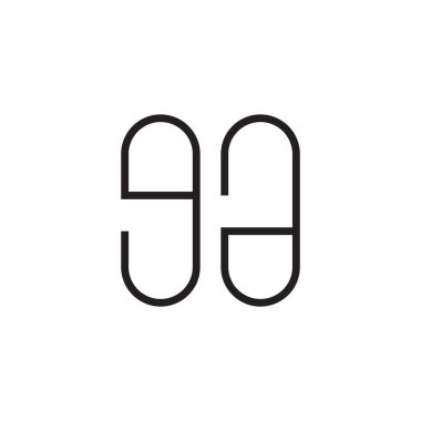 ga ilk harf vektör logosu