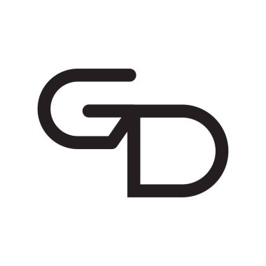 gd ilk harf vektör logosu