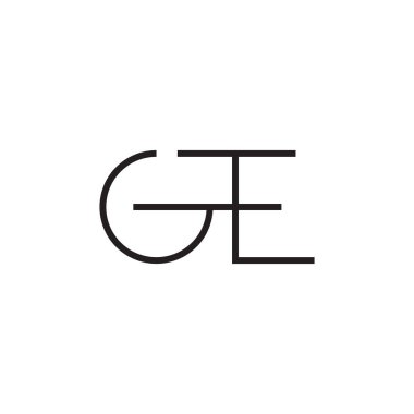 ge ilk harf vektör logosu