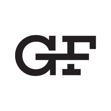 gf ilk harf vektör logosu