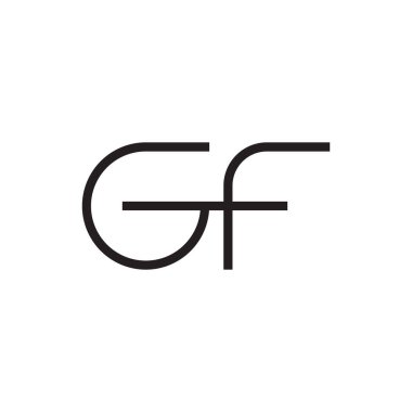 gf ilk harf vektör logosu