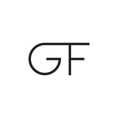 gf ilk harf vektör logosu