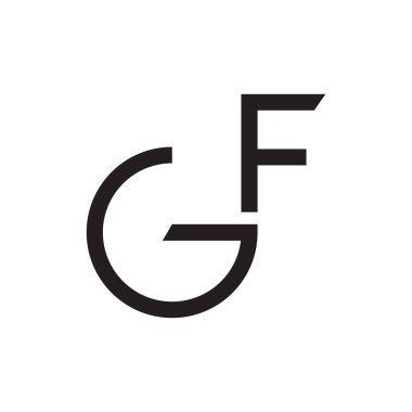 gf ilk harf vektör logosu