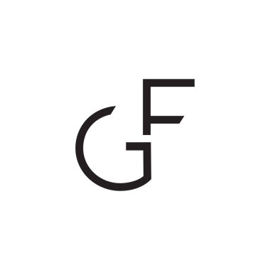 gf ilk harf vektör logosu