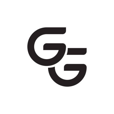 gg ilk harf vektör logosu