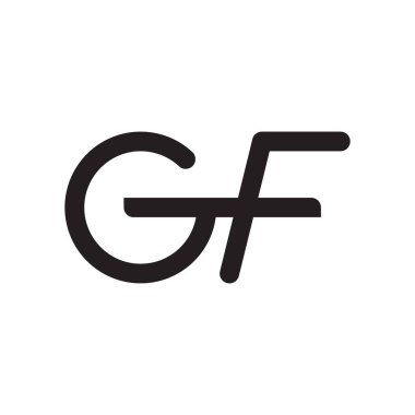 gf ilk harf vektör logosu