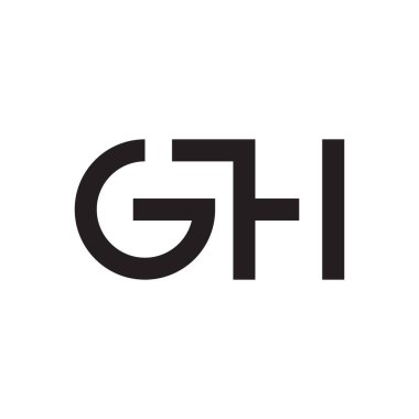gh ilk harf vektör logosu
