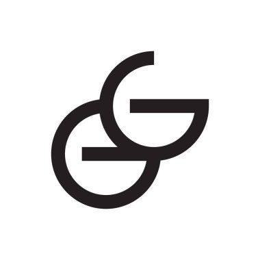 gg ilk harf vektör logosu
