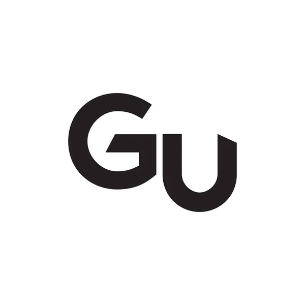 Gu初期文字ベクトルロゴ — ストックベクタ
