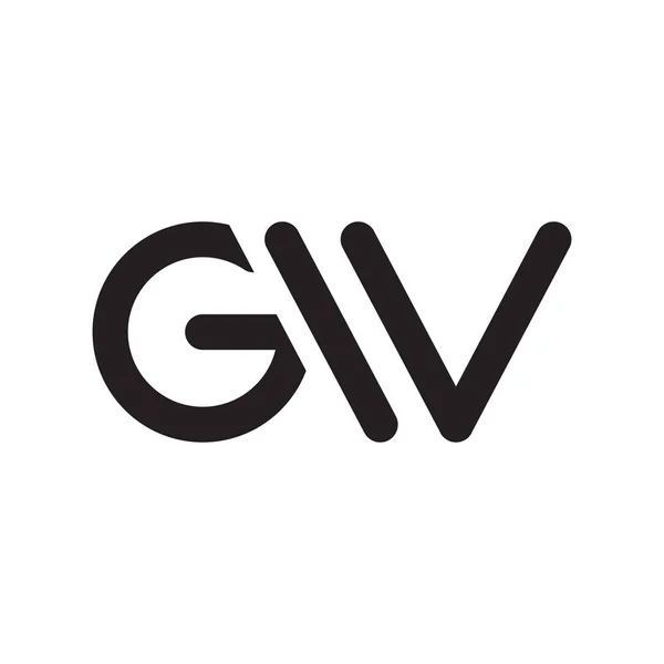 gw ilk harf vektör logosu