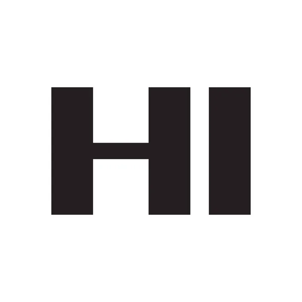 Hola Letra Inicial Vector Logo — Vector de stock