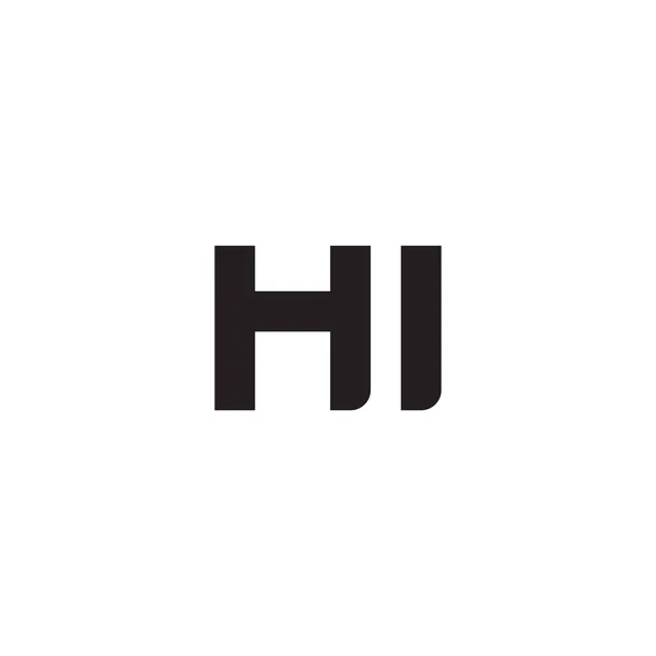 Hola Letra Inicial Vector Logo — Vector de stock