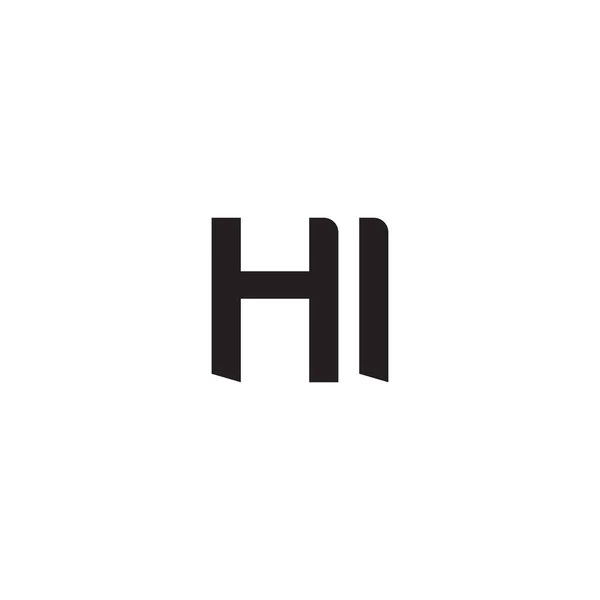 Hola Letra Inicial Vector Logo — Vector de stock