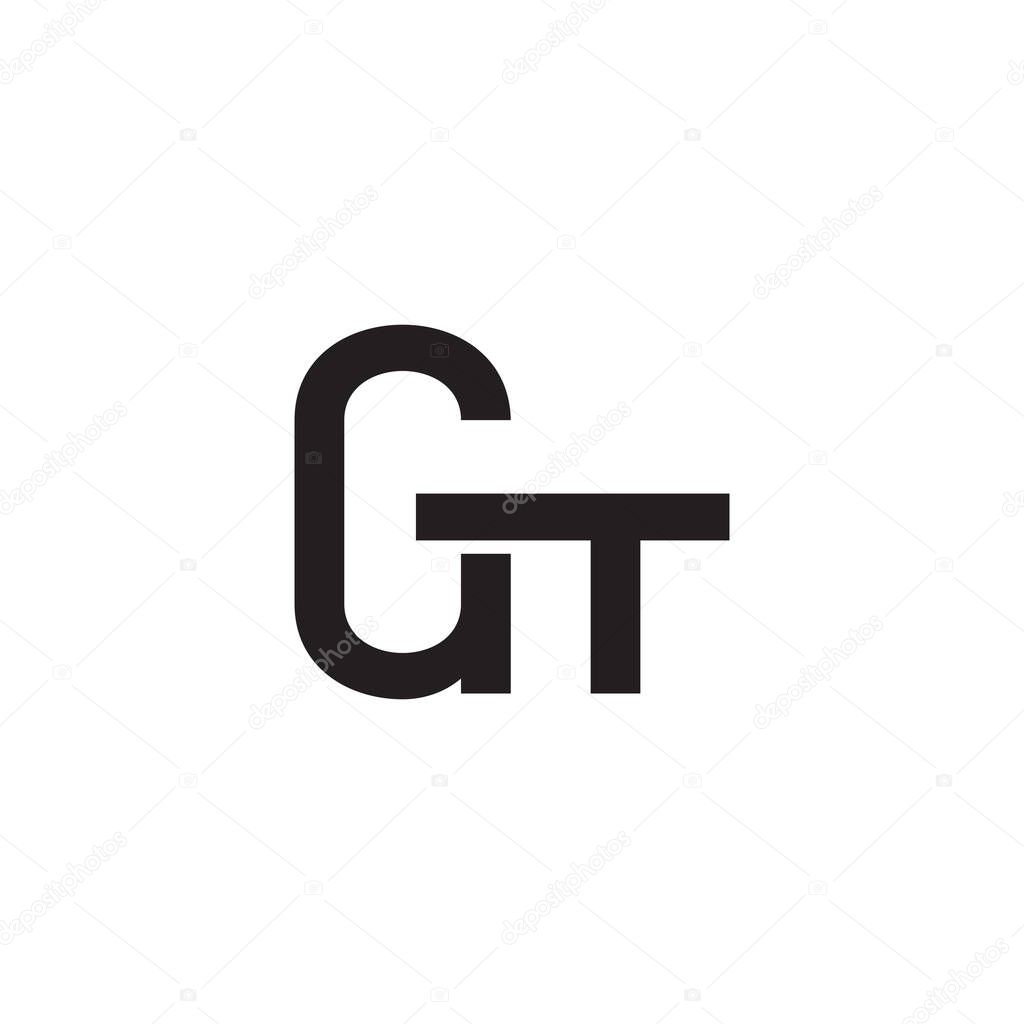 Gt initial letter vector logo