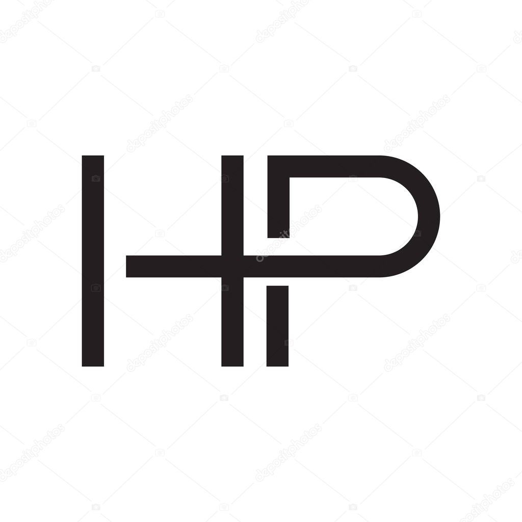 Hp initial letter vector logo