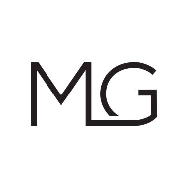 mg ilk harf vektör logosu