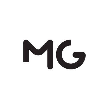 mg ilk harf vektör logosu