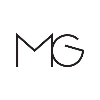 mg ilk harf vektör logosu