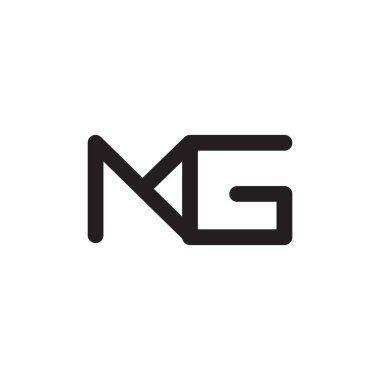 mg ilk harf vektör logosu