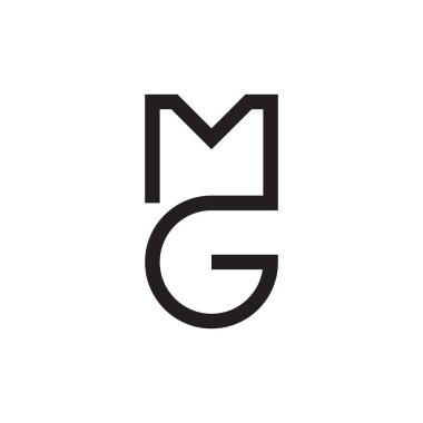 mg ilk harf vektör logosu