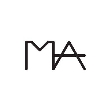 ma ilk harf vektör logosu