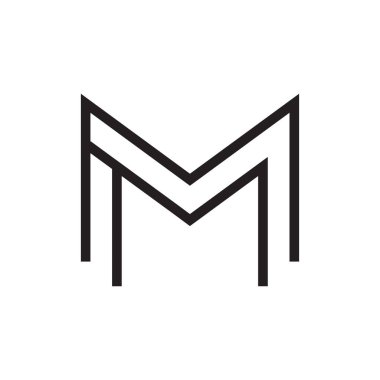 m ilk harf vektör logosu