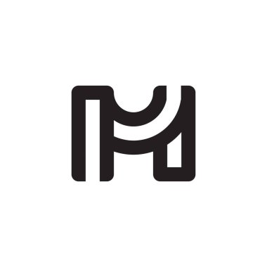 m ilk harf vektör logosu