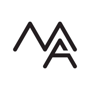 ma ilk harf vektör logosu