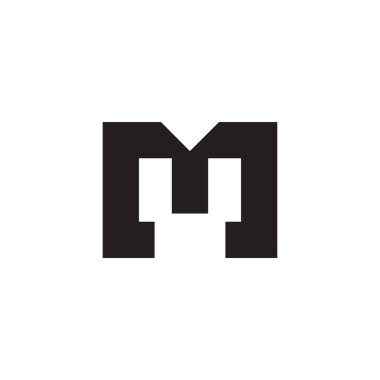 m ilk harf vektör logosu
