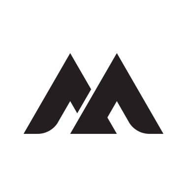 m ilk harf vektör logosu