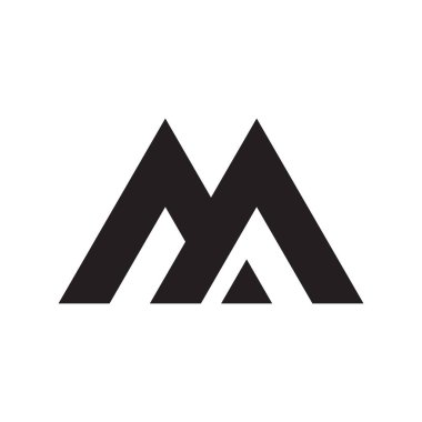 m ilk harf vektör logosu