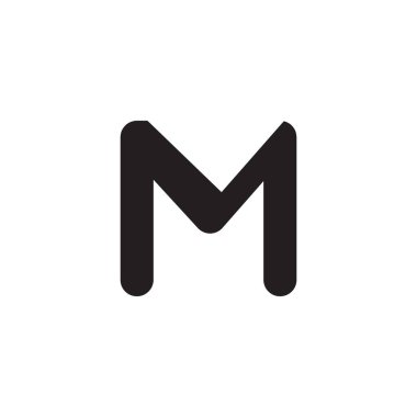 m ilk harf vektör logosu