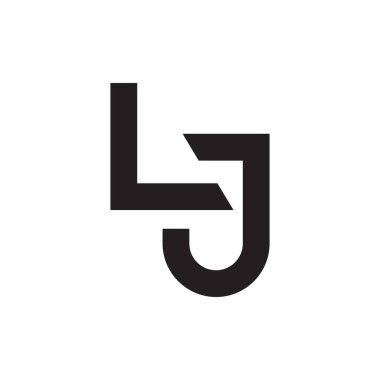 LJ ilk harf vektör logosu