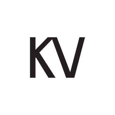 kv ilk harf vektör logosu