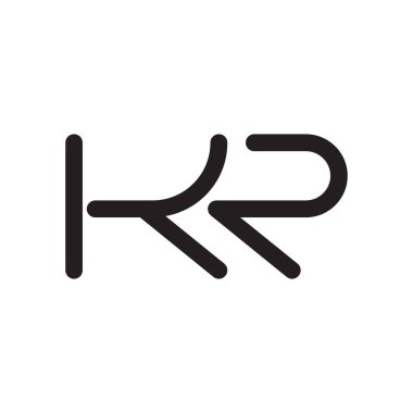 kr ilk harf vektör logosu