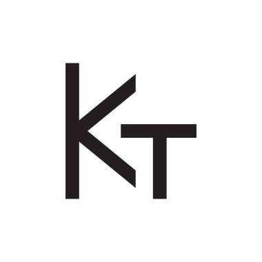 kt ilk harf vektör logosu