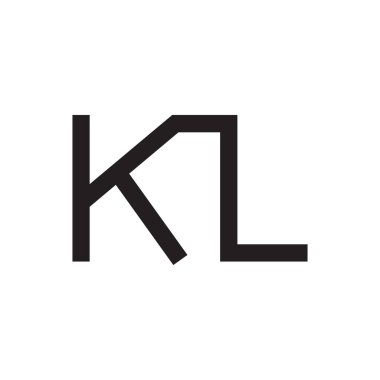 kl ilk harf vektör logosu