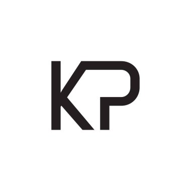 kp ilk harf vektör logosu