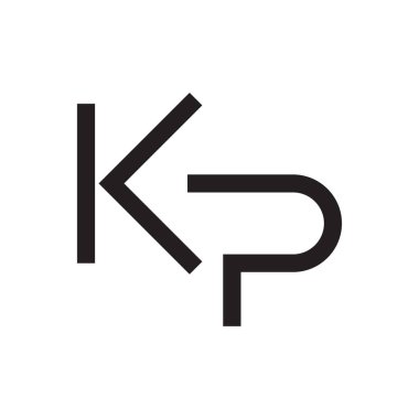 kp ilk harf vektör logosu