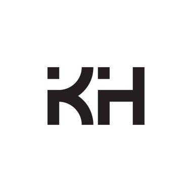kh ilk harf vektör logosu