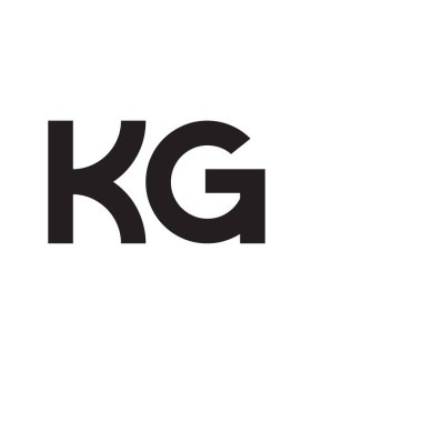 kg ilk harf vektör logosu