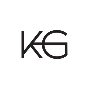 kg ilk harf vektör logosu