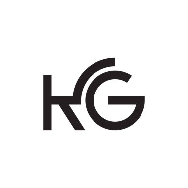 kg ilk harf vektör logosu