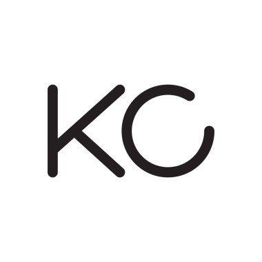 kc ilk harf vektör logosu