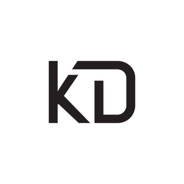 kd ilk harf vektör logosu