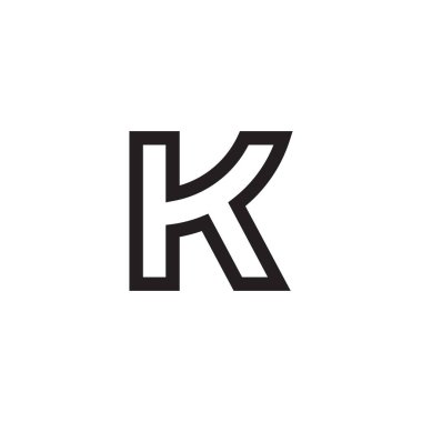 k ilk harf vektör logosu