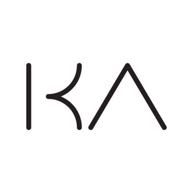 ka ilk harf vektör logosu